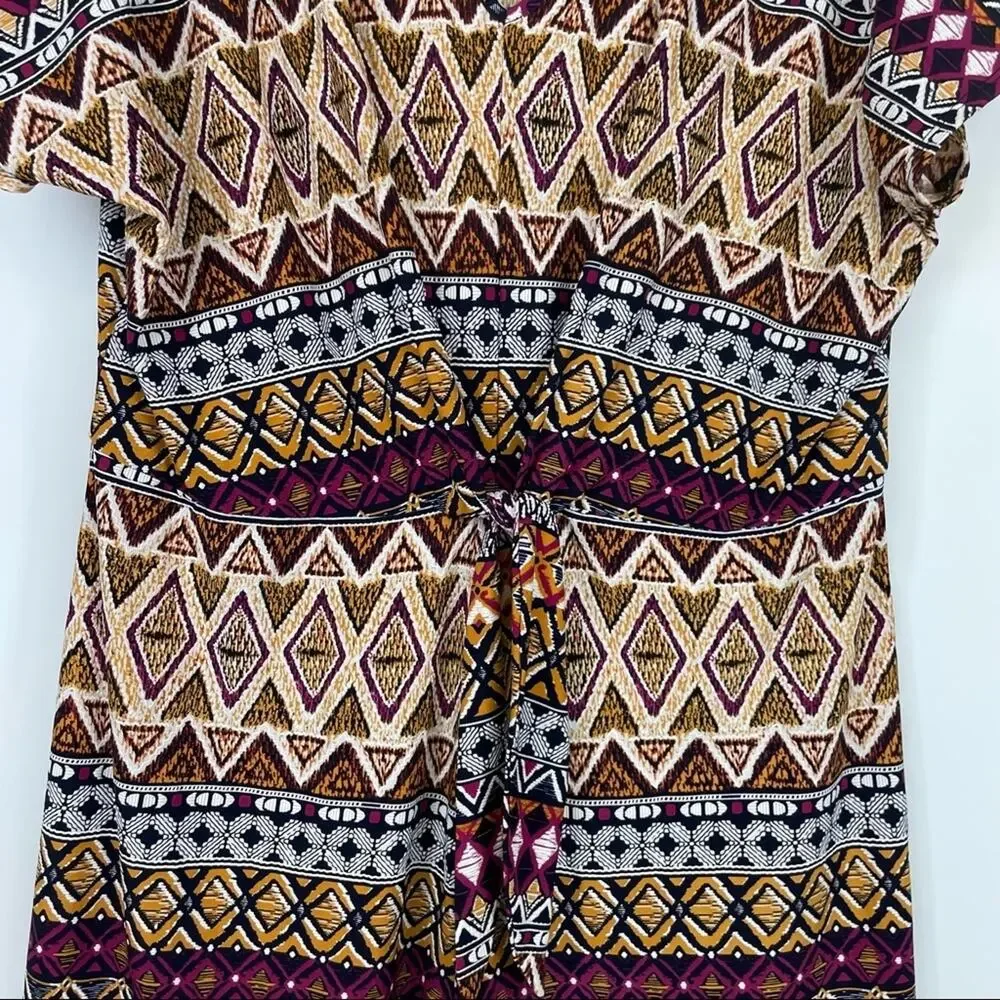 Cato multicolor romper keyhole back V-neck Y2K size XL